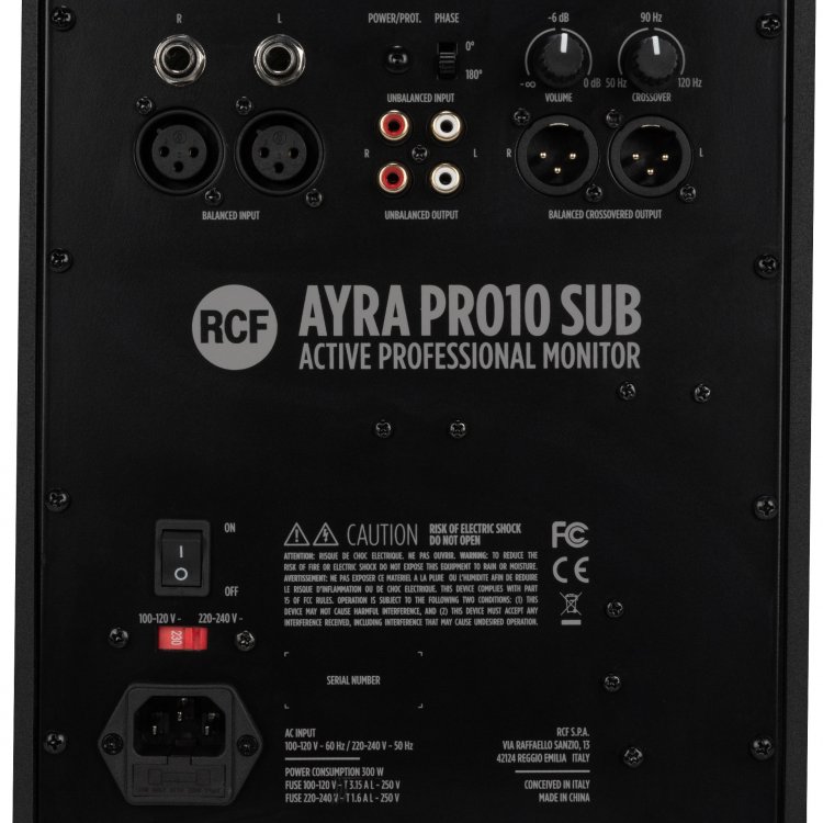 RCF AYRA PRO10 10" SUB ACTIVE REFERENCE SUBWOOFER - Click Image to Close