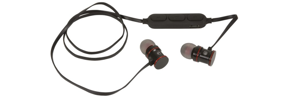 AV:Link EMBT1-BLK Metallic Magnetic Bluetooth Earphones Black - Click Image to Close