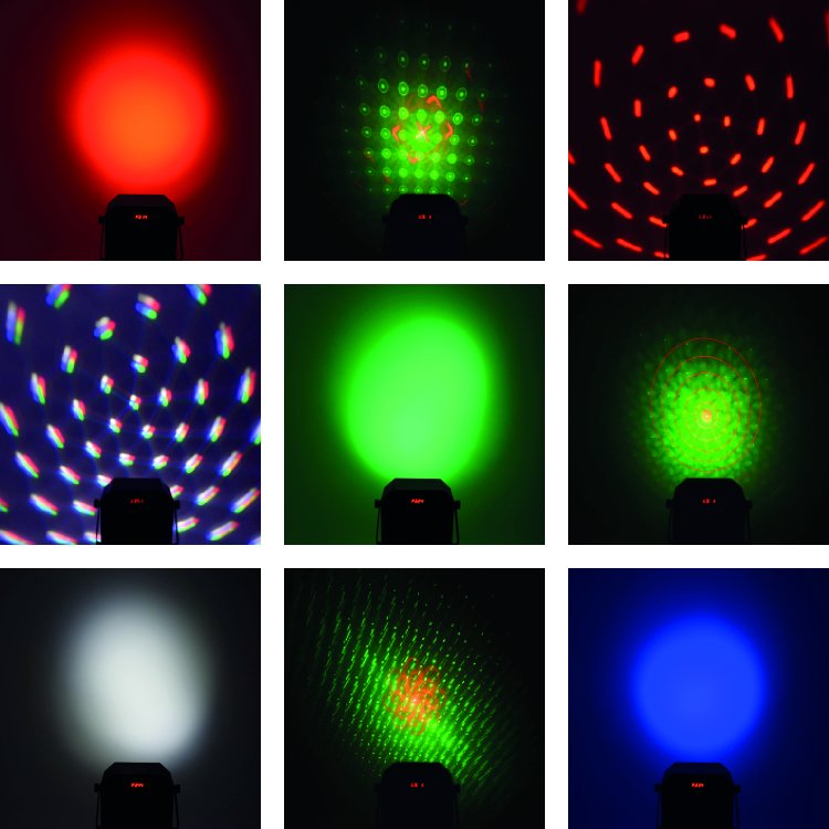 QTX Pentaflash: 5-in-1 LED & Laser Effect - Click Image to Close