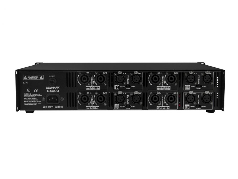 Newhank D4000 8x 500W/4ohm, Class D Digital Power Amplifier. - Click Image to Close