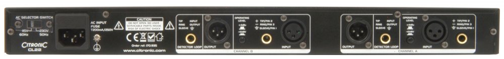 Citronic CL22 Stereo Compressor / Limiter / Gate - Click Image to Close