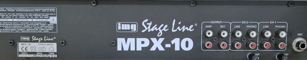 Stageline MPX-10 2 Channel Mixer (Last One) - Click Image to Close