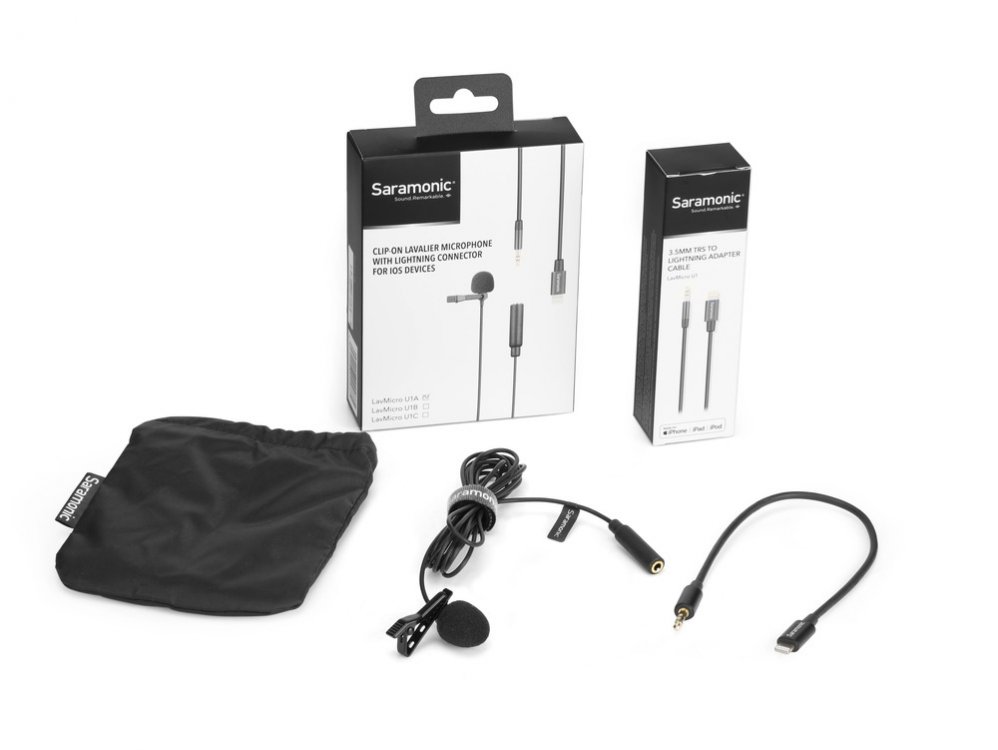 Saramonic LavMicro U1 Lavalier Microphone with detachable lightning connector - Click Image to Close