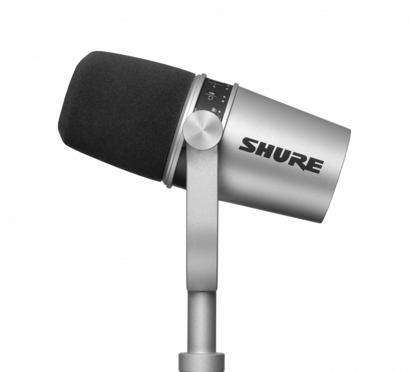 Shure MV7 Podcast Microphone Silver - Click Image to Close