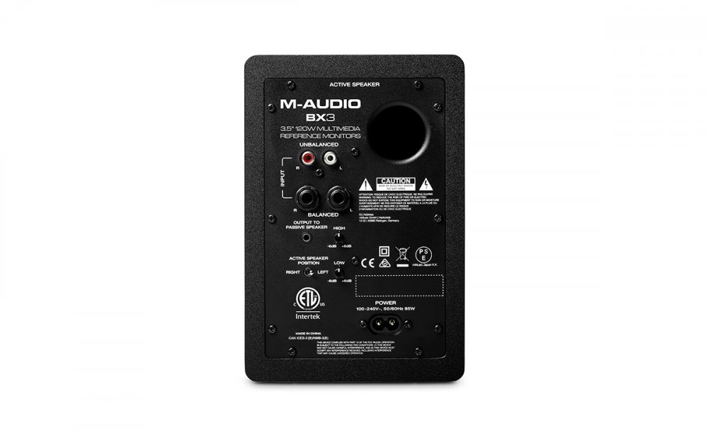 M-Audio BX3 3.5” Black Kevlar® 120-Watt 50Wrms Multimedia Reference Monitors - Click Image to Close
