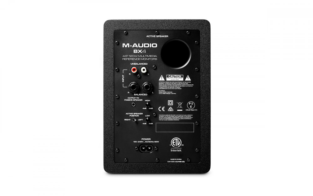M-Audio BX4 4.5” Black Kevlar® 120-Watt 50Wrms Multimedia Reference Monitors - Click Image to Close