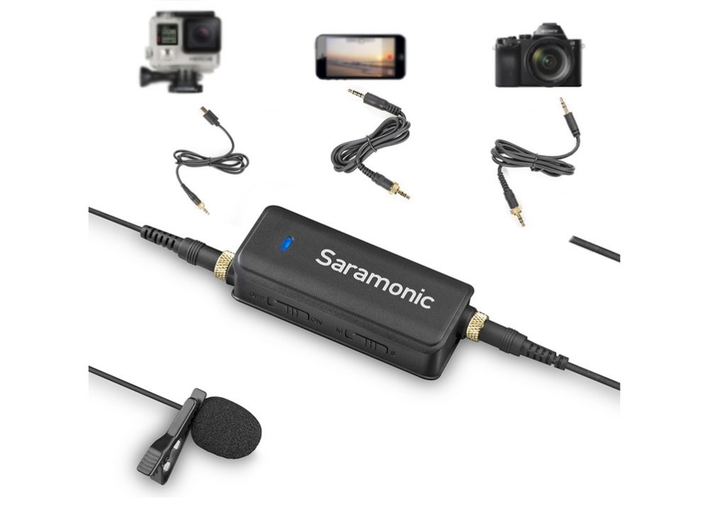 Saramonic LavMic Audio adapter & lavalier microphone kit - Click Image to Close