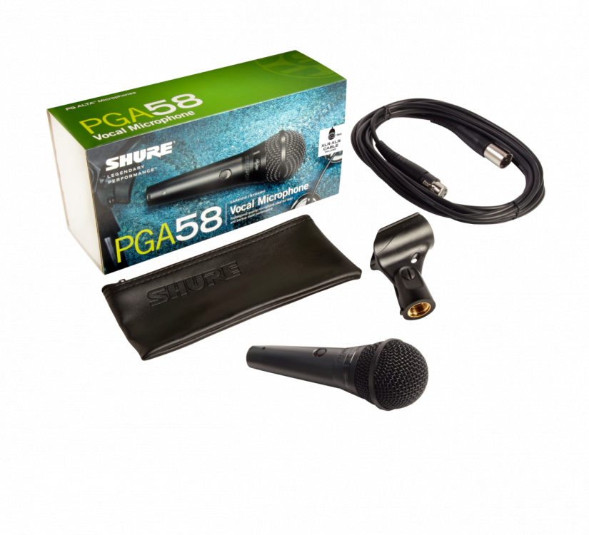 Shure PGA58 Cardioid Dynamic Vocal Microphone XLR-XLR Cable - Click Image to Close