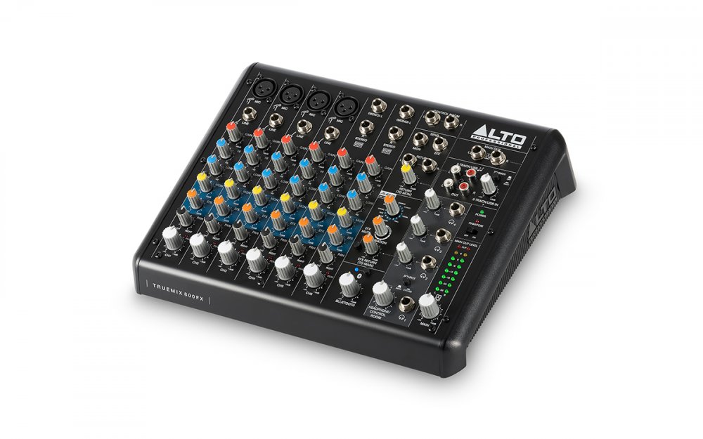 Alto Professional TrueMix 800FX 8-Channel Compact Mixer With USB, Bluetooth, And Alesis Multi-FX - Click Image to Close