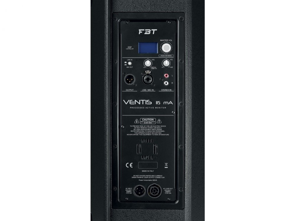 FBT Ventis 115MA Processed Active Speaker 700W + 200W - 132dB SPL - Click Image to Close