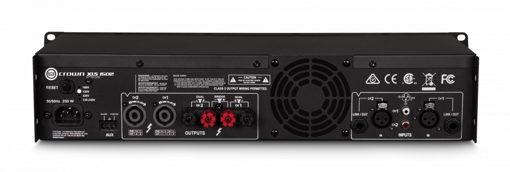 Crown Audio XLS 1502 Two-channel, 525Wrms @ 4Ω Power Amplifier - Click Image to Close