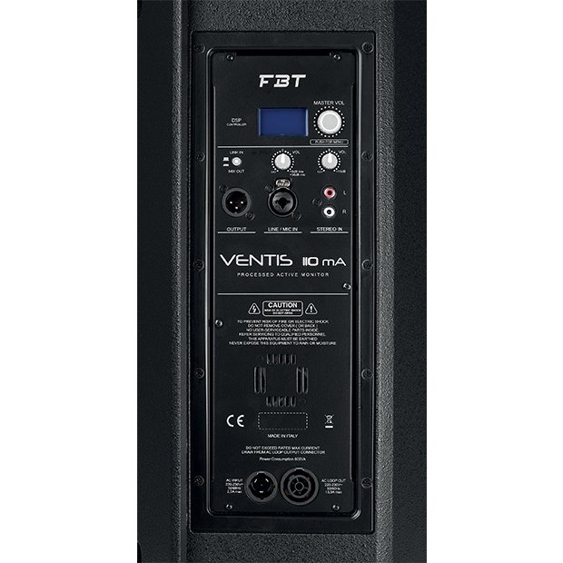 FBT Ventis 110A PROCESSED ACTIVE SPEAKER 700W + 200W RMS – 131DB SPL - Click Image to Close