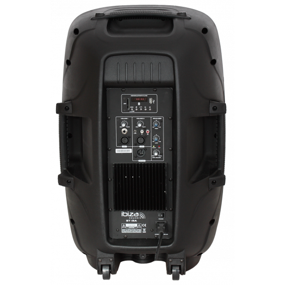 Ibiza BT15A Active Speaker Box With USB/SD Player + Bluetooth 15”/38cm - 250W RMS - Click Image to Close