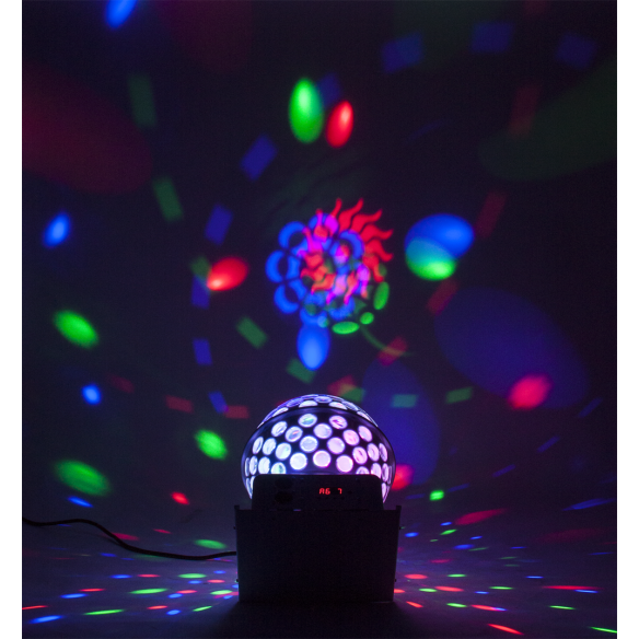 Ibiza Starball DUAL LIGHT EFFECT WITH GOBOS & RGBW BEAMS - Click Image to Close
